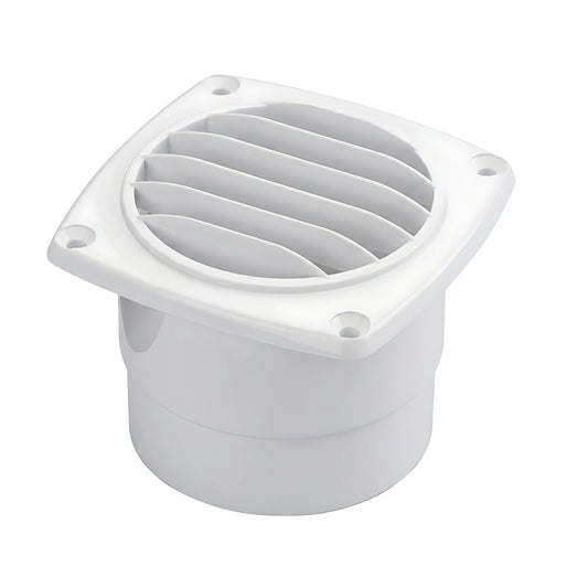 Presa d aria con collare in ABS dritto bianco per ventilazione cabine nautica