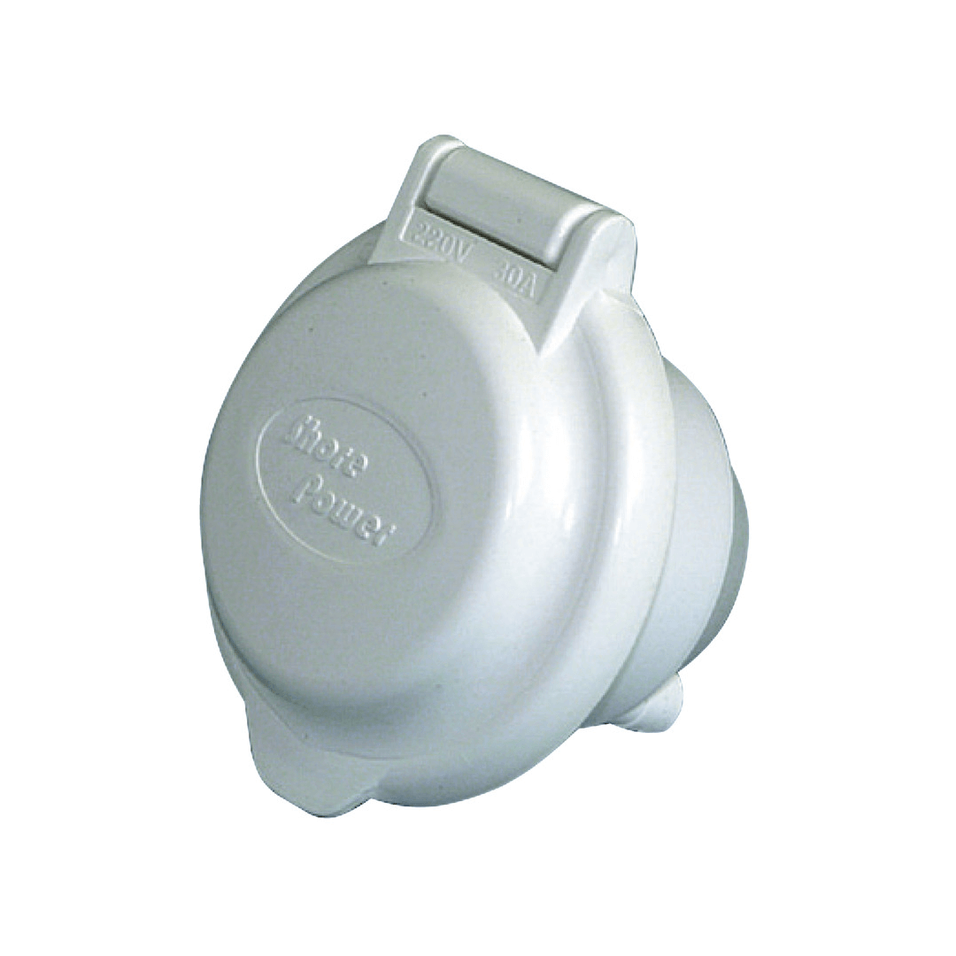 Presa da banchina ABS bianca 30A 220V con coperchio protettivo tondo Shore Power