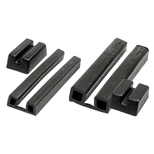 Profilo parabordo bottazzo in PVC nero con inserto bianco per scafi con giunzione scatolata, dimensioni 55x21 mm, rotolo da 24 metri.