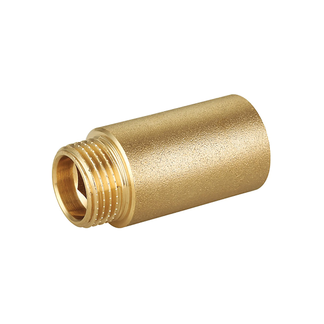 Prolunga ottone maschio-femmina 1/2" cilindrica color oro con filettatura esterna visibile
