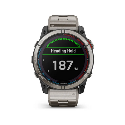 Orologio GPS nautico Garmin Quatix 7X Solar con display Heading Hold 187°M e bracciale in titanio