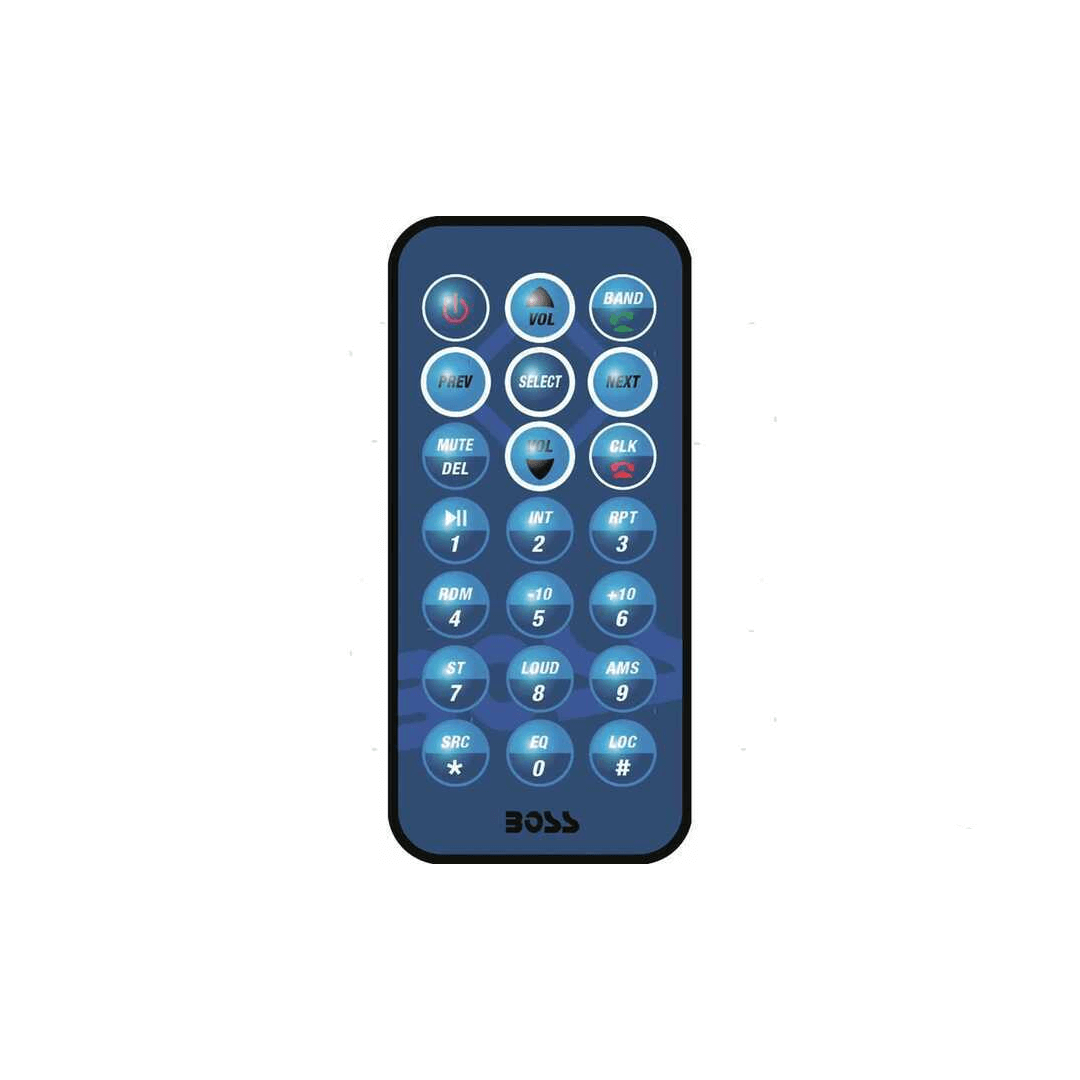 Autoradio marina Boss MR632UAB con frontalino estraibile, ingressi USB/SD e Bluetooth integrato.