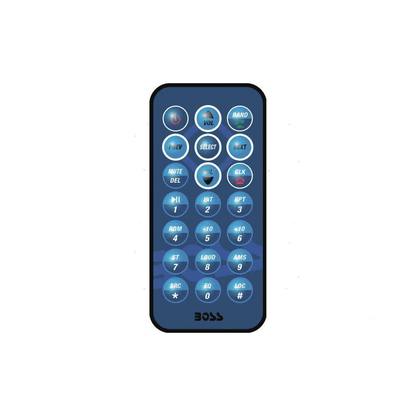 Autoradio marina Boss MR632UAB con frontalino estraibile, ingressi USB/SD e Bluetooth integrato.