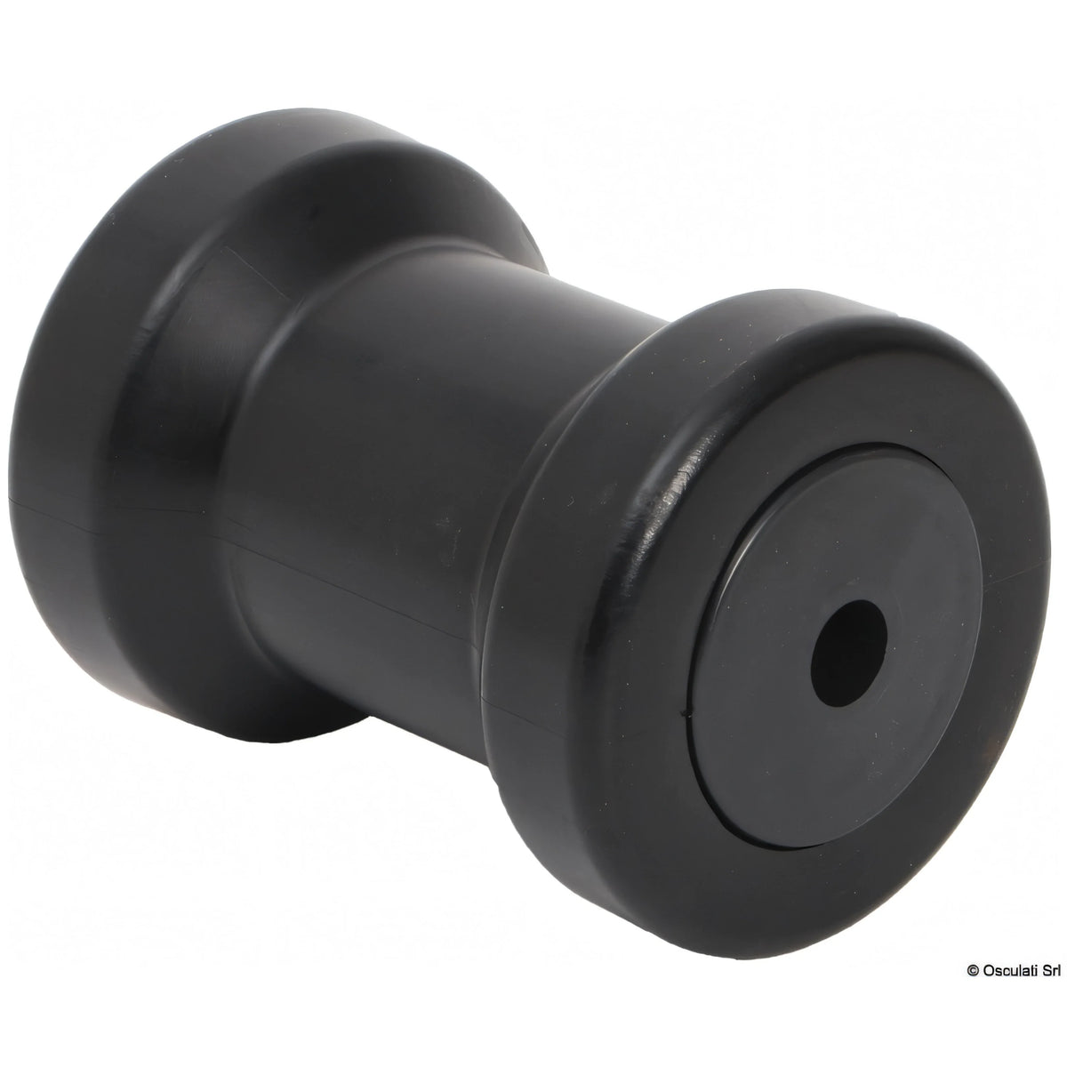 Rullo centrale reggichiglia PVC Osculati nero foro 15 mm per carrello