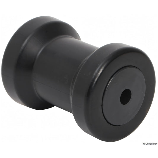 Rullo centrale reggichiglia PVC Osculati nero foro 15 mm per carrello