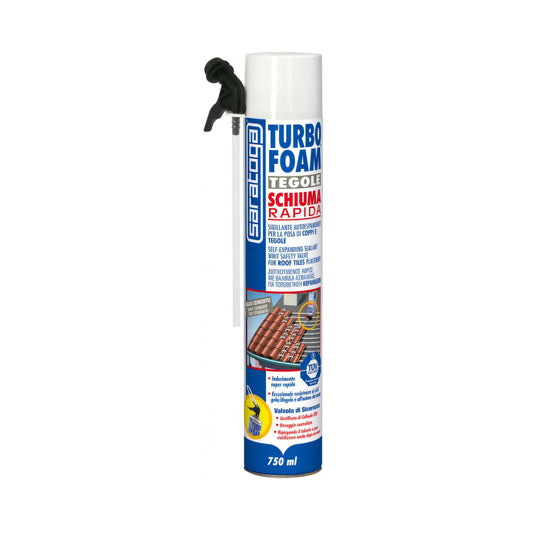 Bomboletta Saratoga Turbo Foam schiuma poliuretanica per tegole a pistola 750 ml
