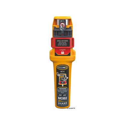 Dispositivo personale uomo a mare Ocean Signal MOB2 con localizzazione AIS e DSC per giubbotti salvagente.