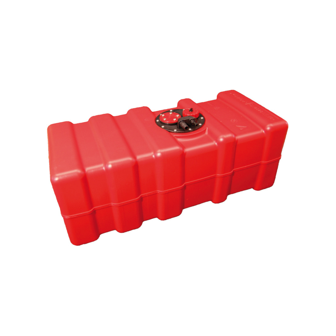 Serbatoio fisso per carburante in Eltex arancione, omologato CE, completo di gruppo flangiato per connessioni. 03