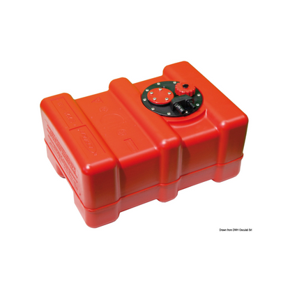 Serbatoio fisso per carburante in Eltex arancione, omologato CE, completo di gruppo flangiato per connessioni. 04