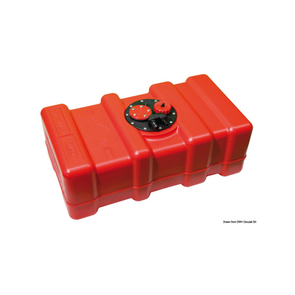 Serbatoio fisso per carburante in Eltex arancione, omologato CE, completo di gruppo flangiato per connessioni. 05