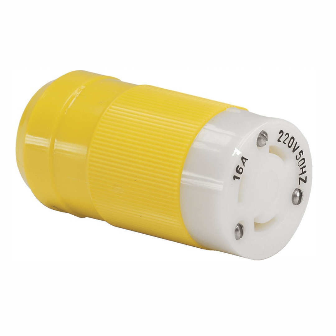 Sistema di connessione banchina 16A 230V per barca, prese da incasso e spine volanti stagne in Valox e acciaio inox. spina