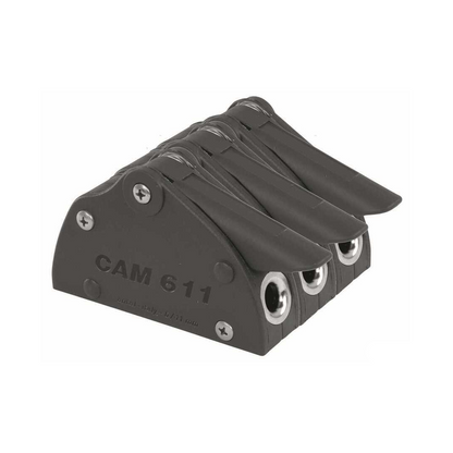 Stopper triplo Antal CAM 611 in nylon grigio per cime 6-11mm, con leve a camma e viti in acciaio