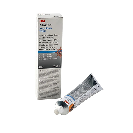 Tubetto di stucco acrilico 3M Marine verde per riparazione graffi e abrasioni su barca.