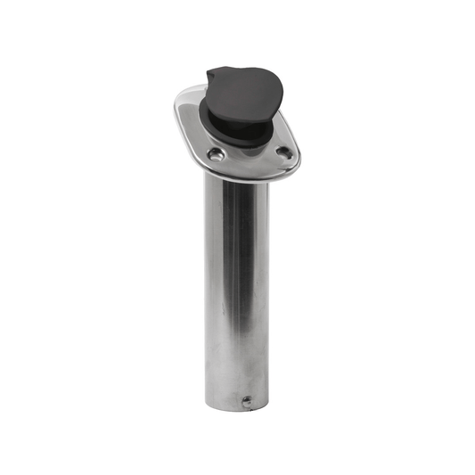 Portacanne da incasso inclinato in acciaio inox lucidato a specchio, installazione su falchetta.