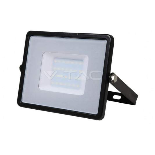 Faro LED V-Tac nero per esterni IP65 con staffa (foto della versione 30 W, uguale nella forma alla 20 W)