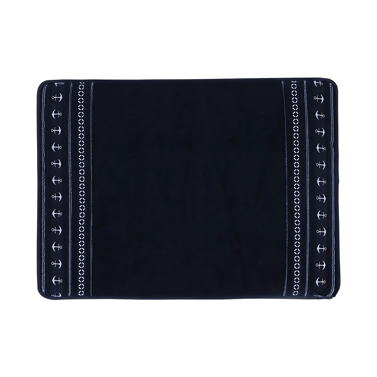 Tappetino Antiscivolo Marine Business Blu Navy 60x45 cm con Ancora Decorativa