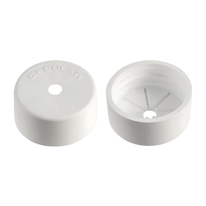 Tappo di finitura in PVC morbido bianco preforato per tubo passaggio cavi motori fuoribordo serie 16.104.37/38