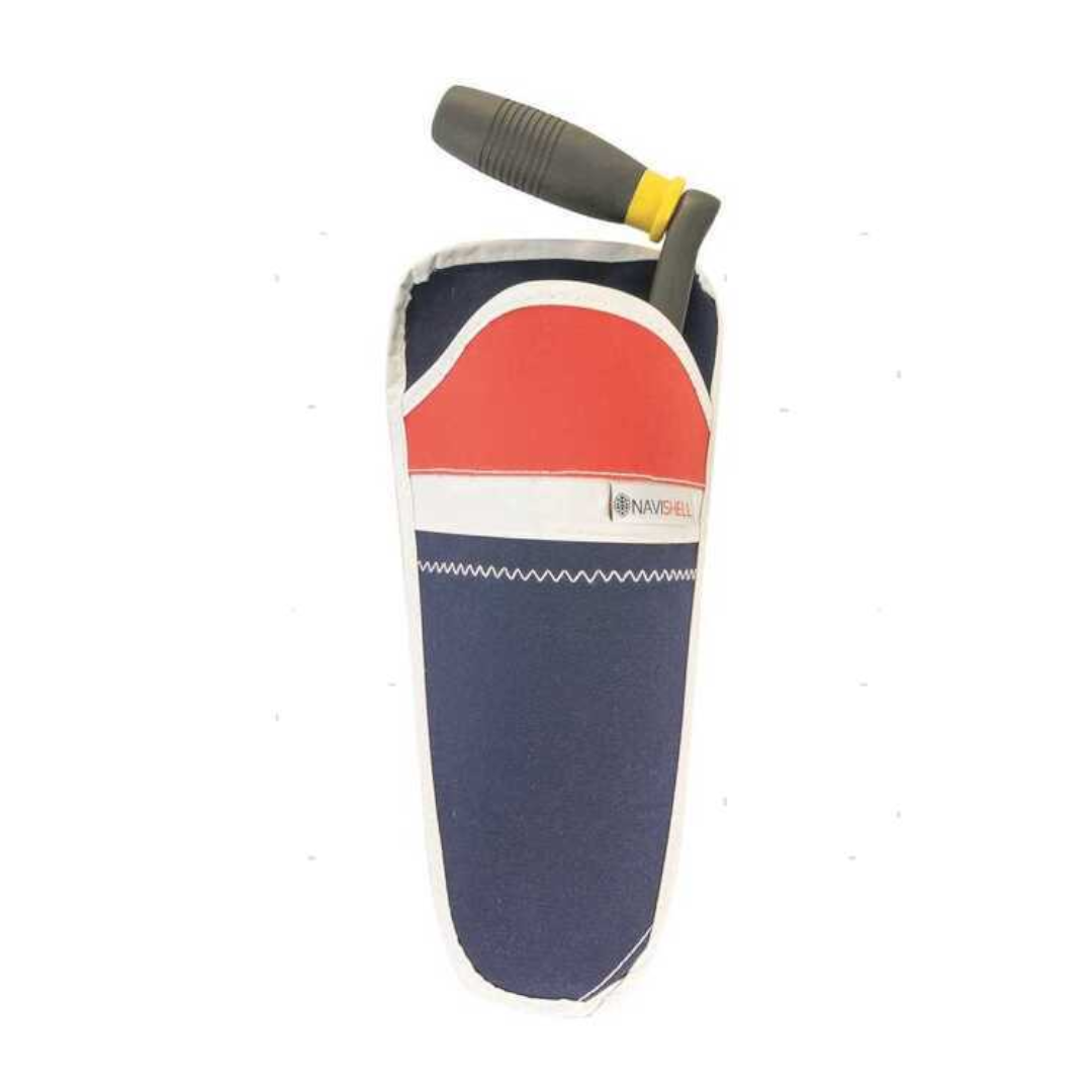 Tasca portamanovella winch Navishell in tessuto acrilico, resistente UV e idrorepellente. Fissaggio versatile con ventose o viti.