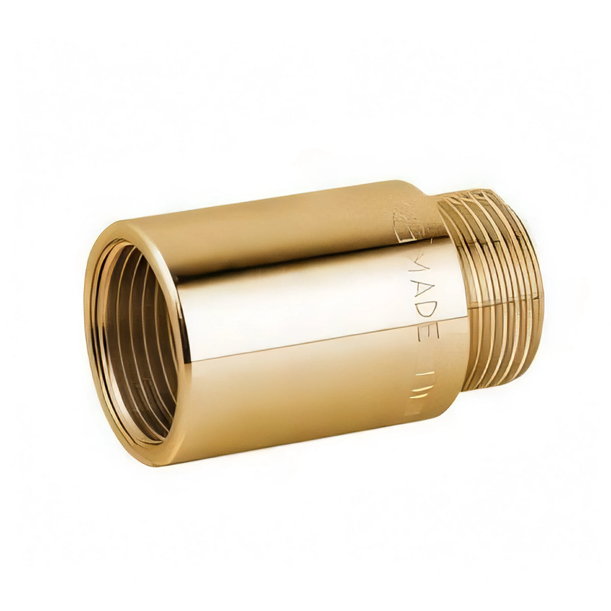 Prolunga maschio-femmina in ottone giallo 1 pollice, lunghezza 30 mm