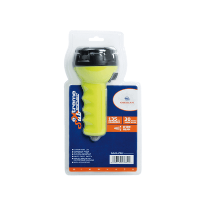 Torcia LED subacquea Osculati Sub-Extreme gialla 135 lm, impermeabile 30 m, confezione blister