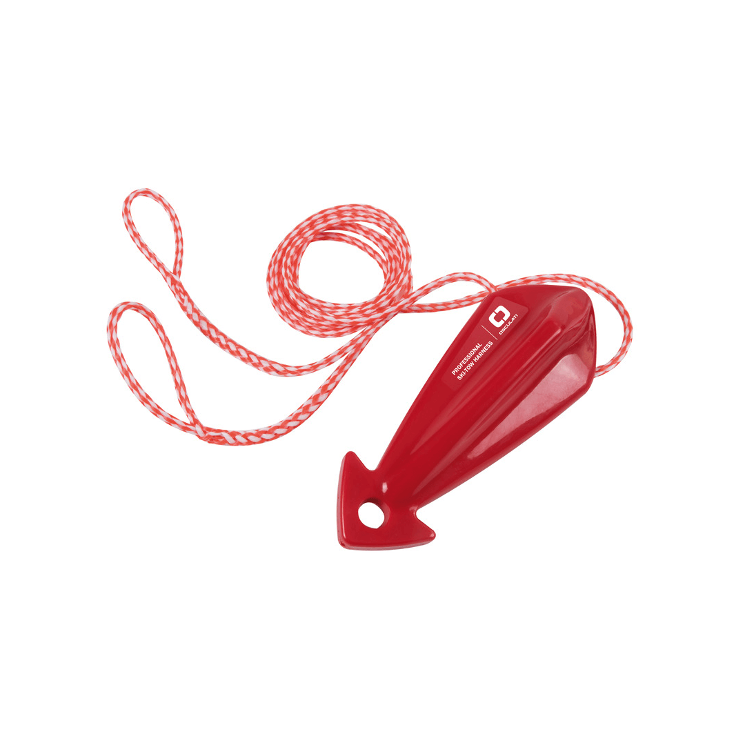 Triangolo per sci nautico rosso in plastica con cima intrecciata rossa Ø 8 mm