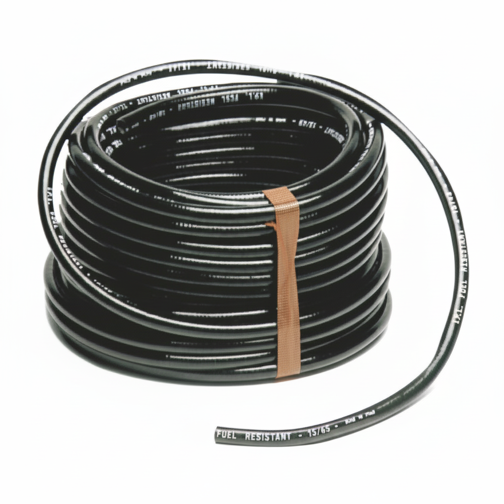 Tubo carburante per motori marini diametro 8mm, disponibile in versione PVC o Gomma rinforzata.
