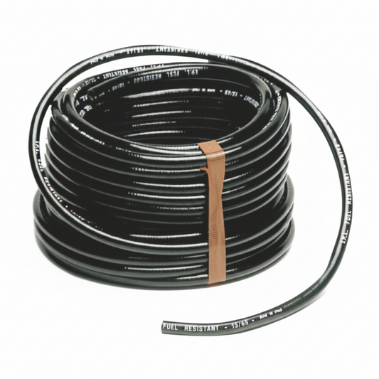 Tubo carburante per motori marini diametro 8mm, disponibile in versione PVC o Gomma rinforzata.