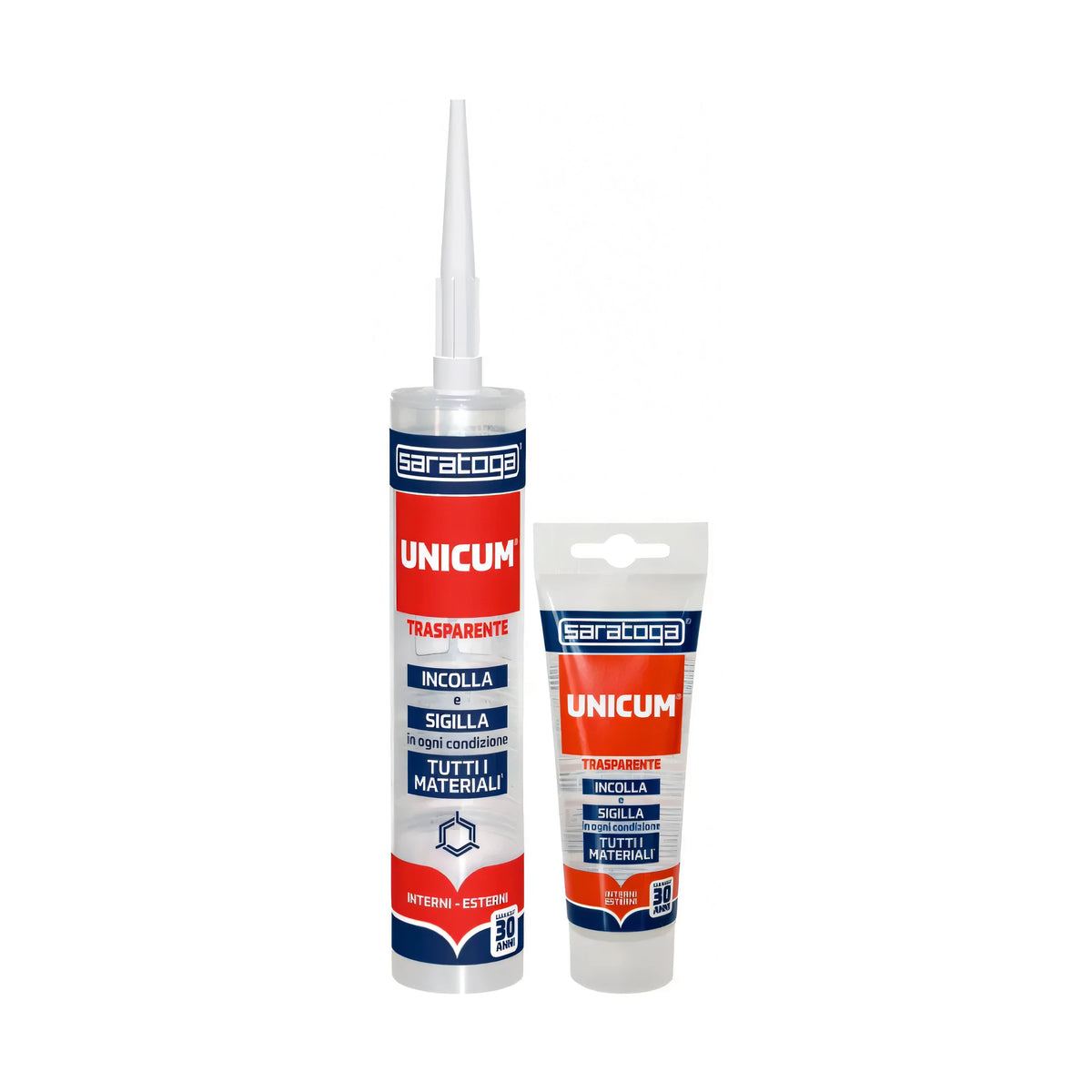Tubetto Unicum Saratoga adesivo sigillante trasparente 130 g