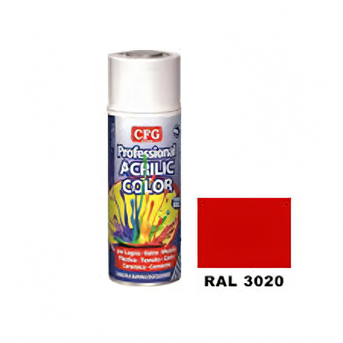 Vernice spray acrilica 400 ml, Rosso traffico RAL 3020