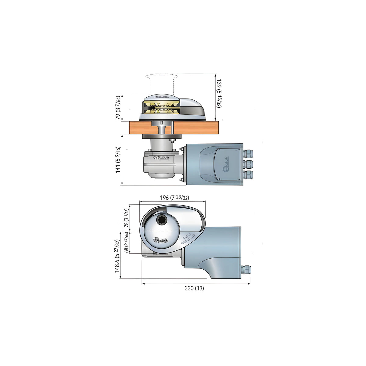 Verricello salpa ancora nautico ad asse verticale Quick Custom CL2 da 700W a 12V in acciaio inox, bivalente cima/catena, per barche da 7 a 10 metri.