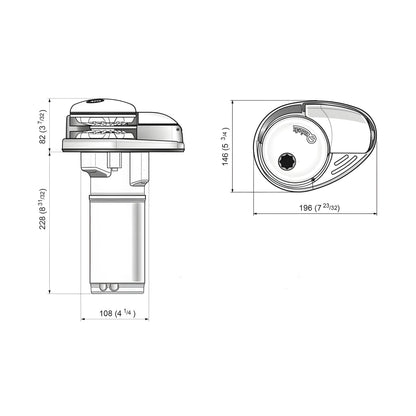 Verricello salpa ancora nautico ad asse verticale Quick Prince DP2L da 350W a 12V in acciaio inox, bivalente cima/catena, per imbarcazioni da 6 a 8 metri.