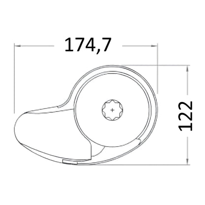 Verricello salpancora nautico ad asse verticale ITALWINCH Smart "V" da 500W 12V, carcassa in acciaio inox AISI 316, barbotin per catena da 6mm.