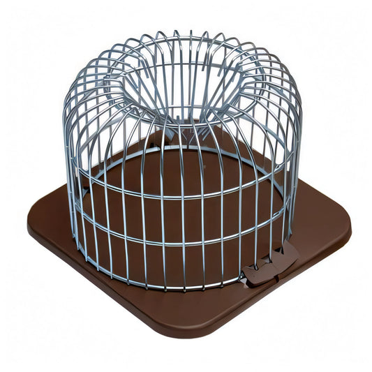 Trappola a scatto rotonda per topi, base in plastica, in ferro zincocromato