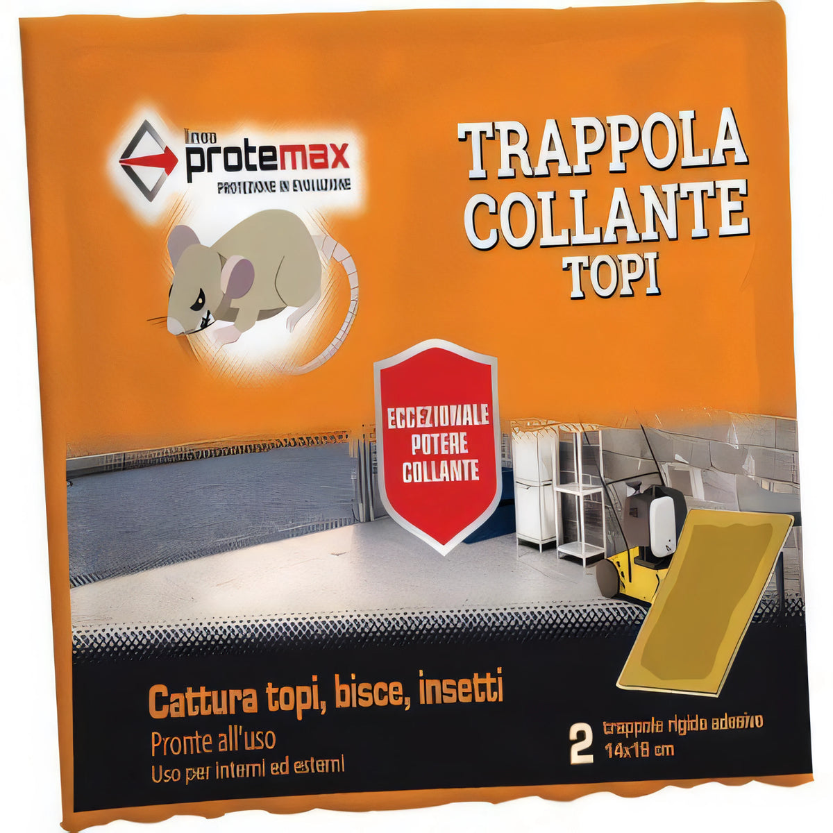 Tavolette adesive Protemax per topi e ratti, confezione da 2