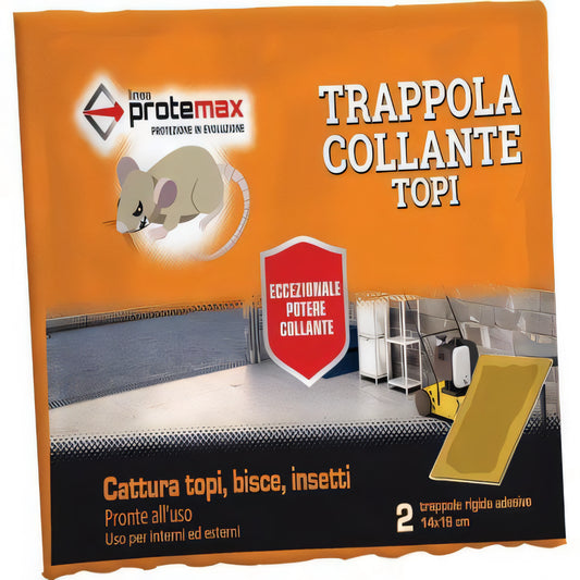 Tavolette adesive Protemax per topi e ratti, confezione da 2