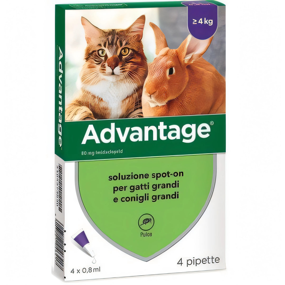 Confezione Advantage Elanco pipette antiparassitarie per gatti oltre 4 kg