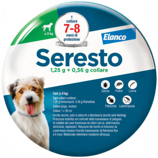 Collare antiparassitario Seresto Elanco per cani fino a 8 kg