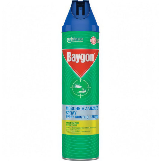 Bomboletta spray insetticida Baygon per mosche e zanzare, 400 ml