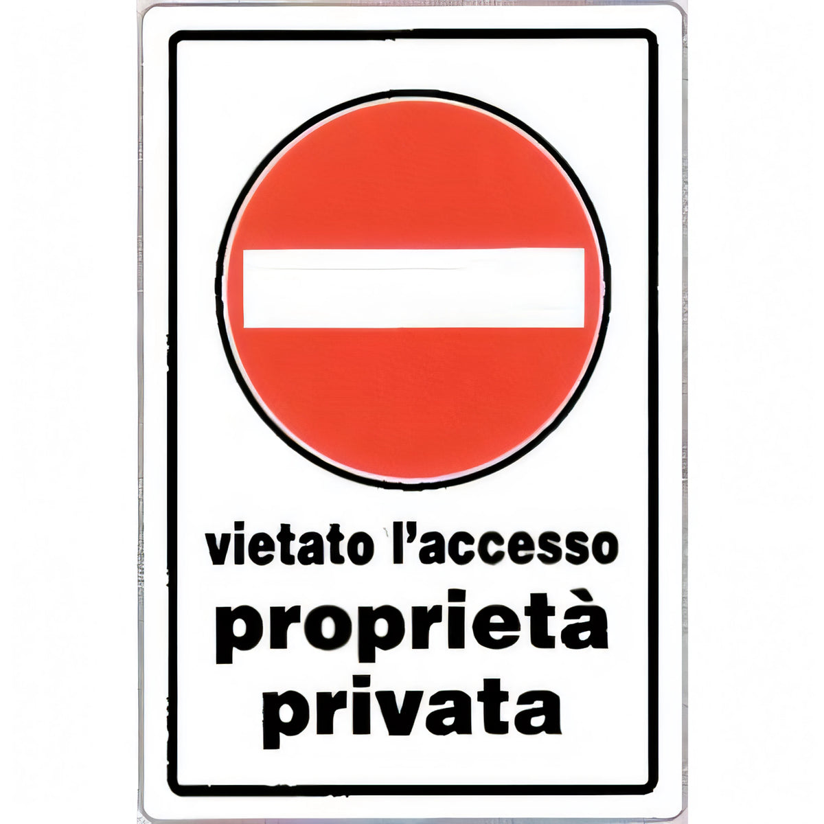 Targa segnaletica Vietato l'accesso proprietà privata in polipropilene, 300x200 mm