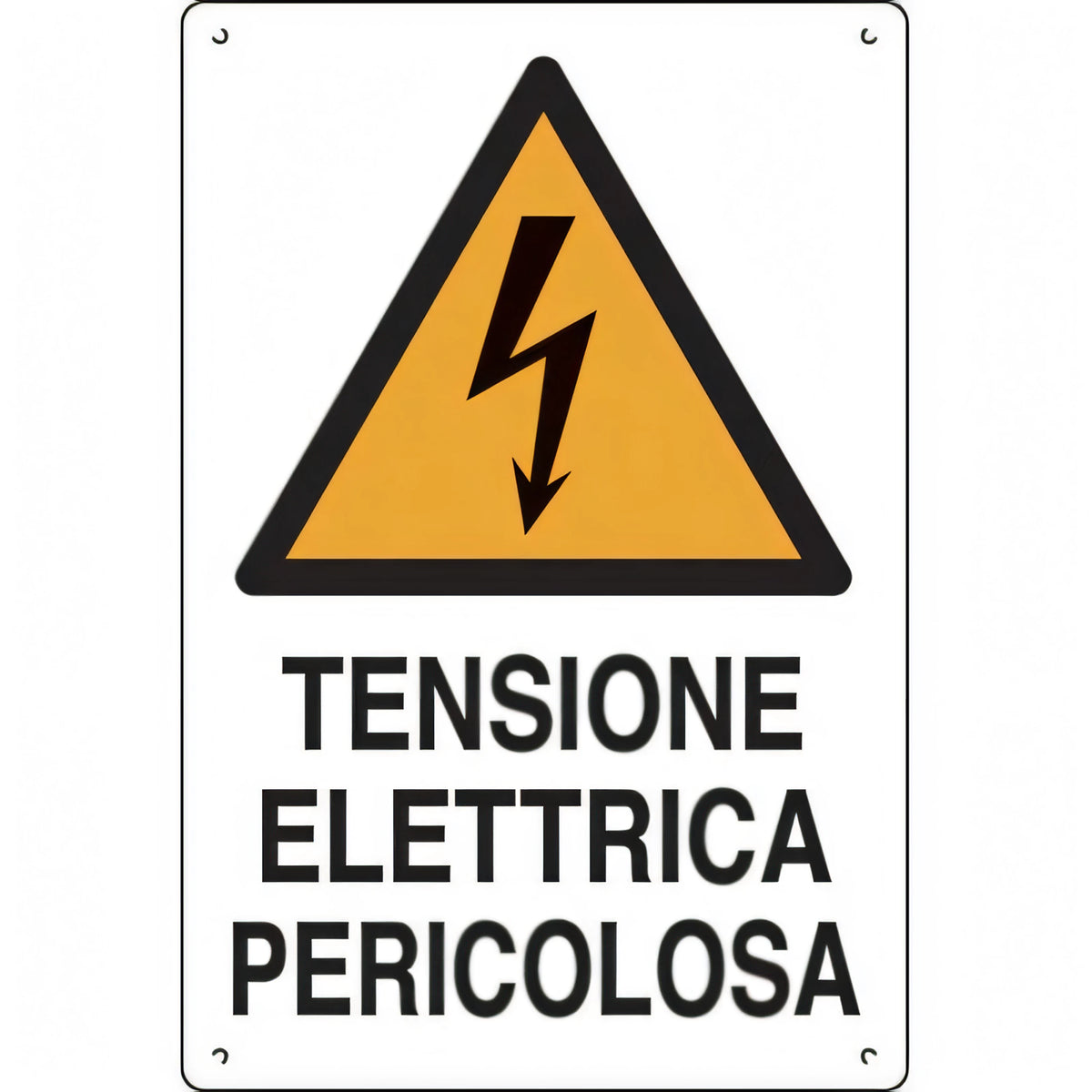 Targa segnaletica in polipropilene tensione elettrica pericolosa, 60x40 cm