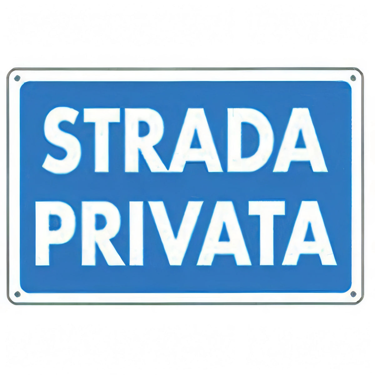 Targa segnaletica Strada privata in polipropilene, 300x200 mm