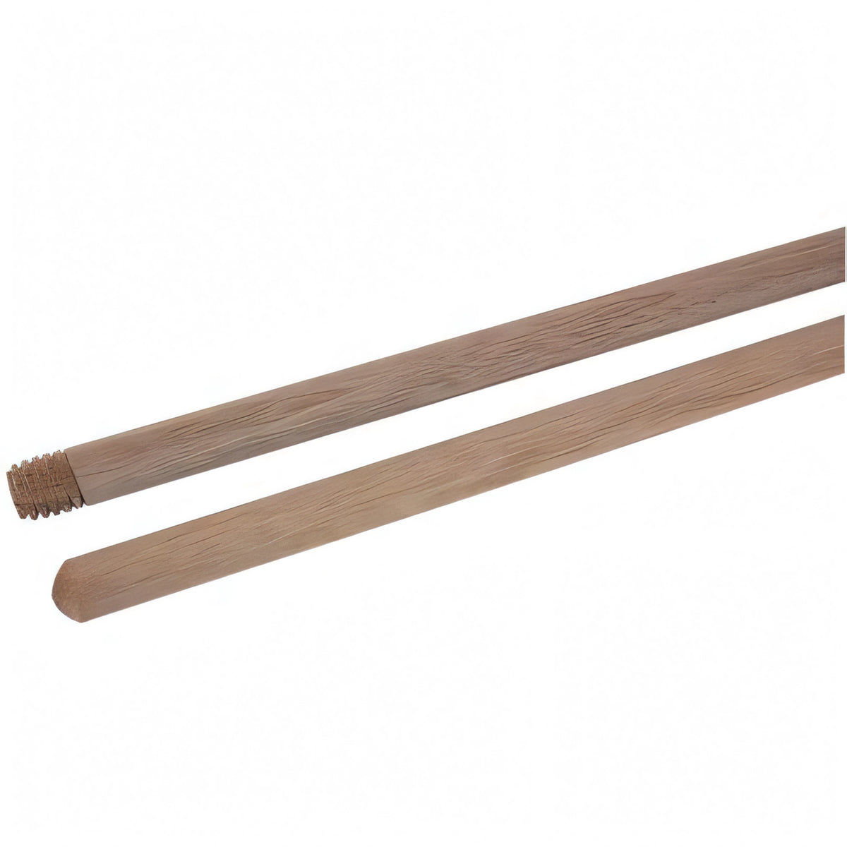 Manico in legno levigato per scopa con filetto italiano, 120 cm