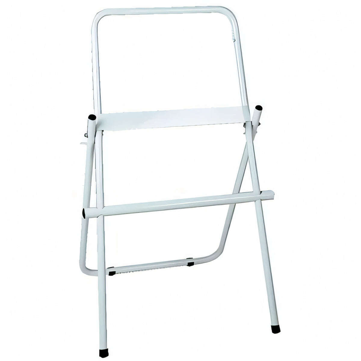 Porta rotolo carta asciugamani a pavimento in acciaio verniciato bianco, H. 92 cm