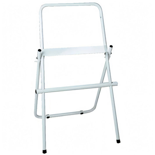 Porta rotolo carta asciugamani a pavimento in acciaio verniciato bianco, H. 92 cm