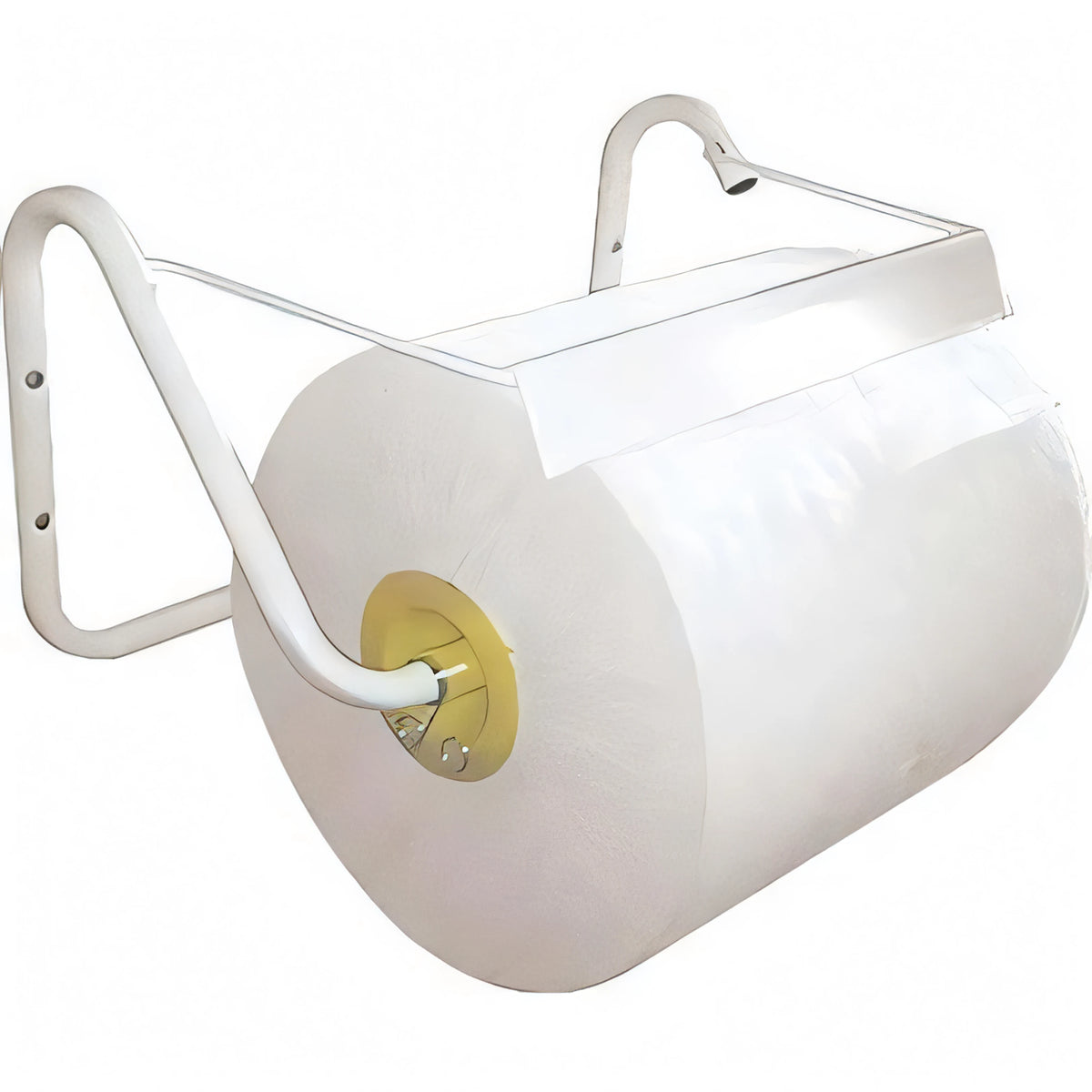 Porta rotolo carta asciugamani a parete in acciaio verniciato bianco, H. 42 cm