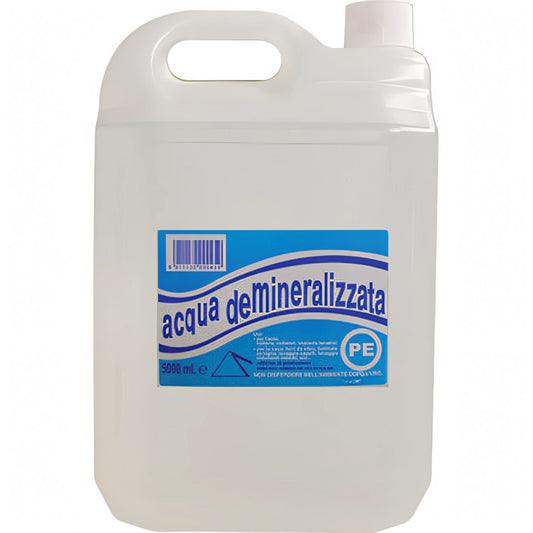 Tanica di acqua demineralizzata da 5 litri