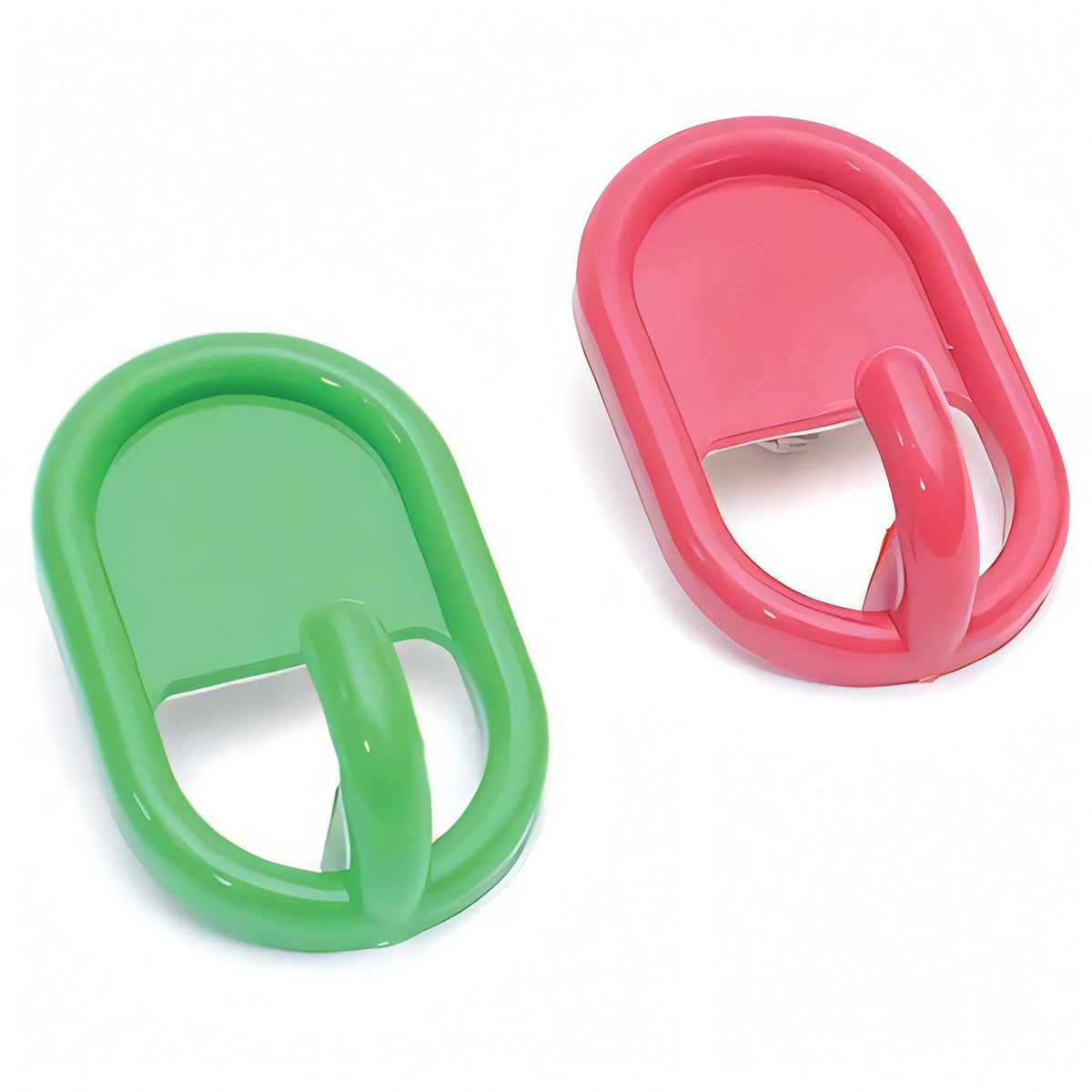 Gancio adesivo in plastica colori assortiti, confezione da 2 pezzi