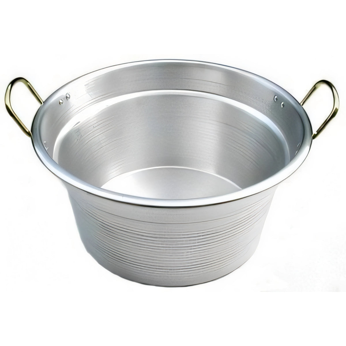 Caldaia pesante in alluminio senza coperchio, misura 48x28 cm