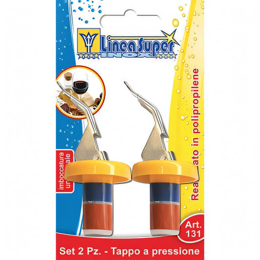 Tappo a espansione De Luca Super con imboccatura universale, confezione da 2