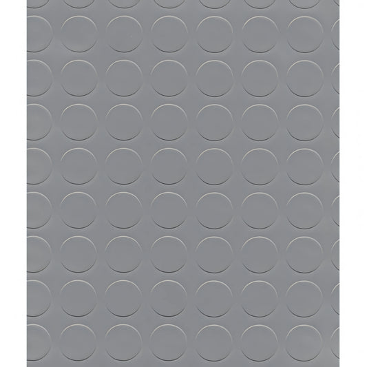 Copripavimento in PVC bollettato Effe grigio chiaro, rotolo 100 cm x 25 m